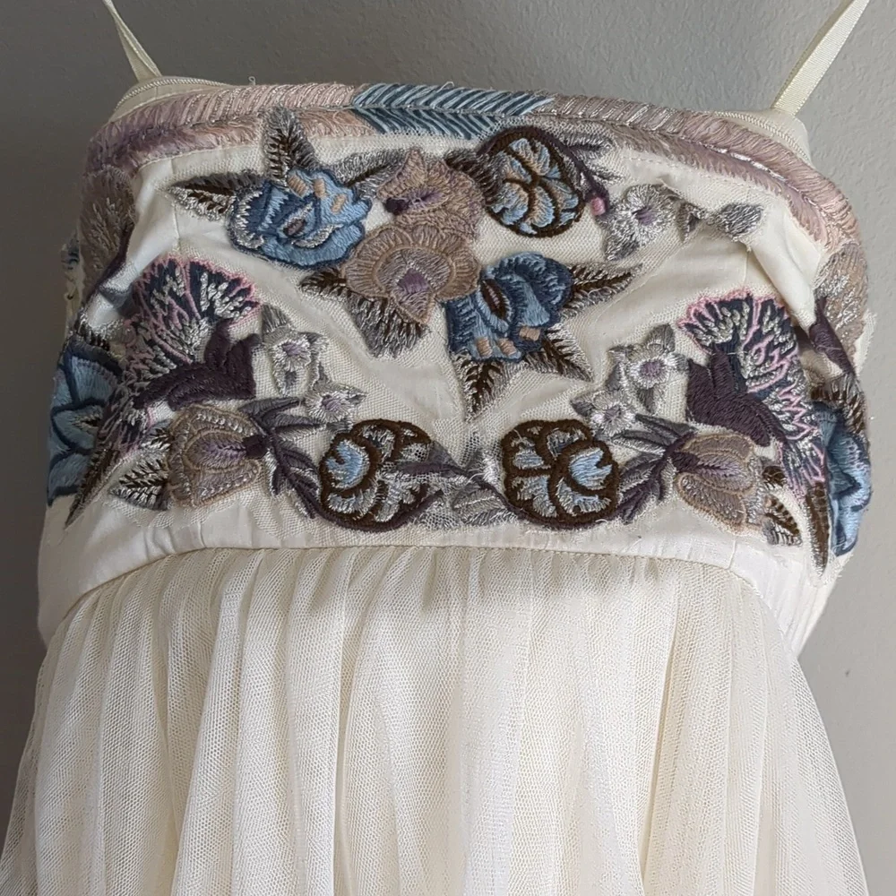 Free People Festival Bodice Tulle Sequin Embellished Mini Dress 2 - Picture 10 of 15